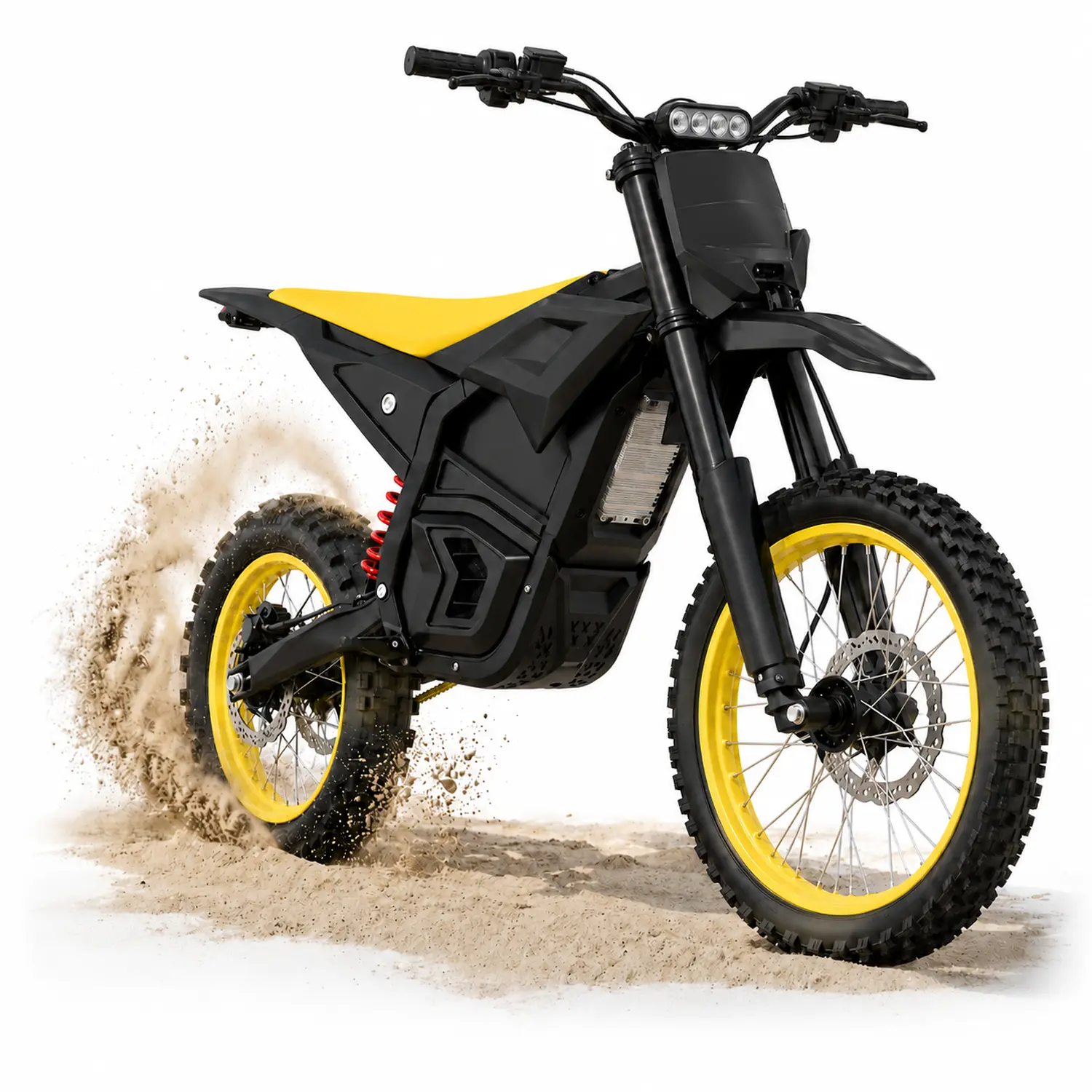 Q1 Off-Road Electric Dirt Bike for Teens & Adults - 4000W Peak Power, 48V 30Ah Battery, 4-Speed Modes, 43.7 MPH Top Speed, 55 mi Range, 14"/12" Tires, Dual Suspension, Smart LED Dashboard, Alloy Steel, Balanced Chassis (Trail Riding Cycling Equipment)