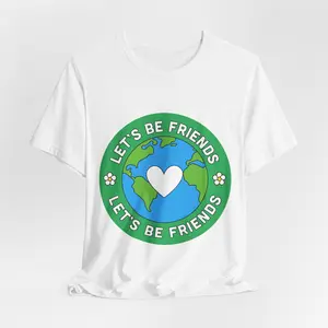 Let’s Be Friends Earth Heart tee | Friendship Earth Day Shirt