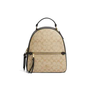 Coach Jordyn 27 Logo Backpack in Coated Canvas and Leather for Women