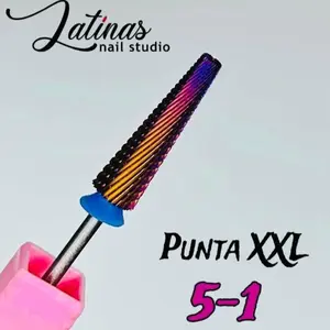 Latinas Nail Studio Professional 5 in 1  XXL Nail Drill Bits, 3/32'' Carbide Tungsten Multi-function Bits, Suitable for Manicure Pedicure Cuticle Gel Polishing