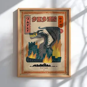 Fatalis Print - Monster Hunter World Inspired Wall Art (Unframed)
