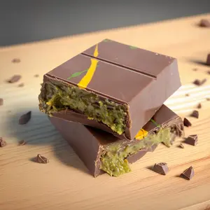 Dubai Chocolate Bar Pistachio, Luxury Knafeh Chocolate Bar with Pistachio Cream and Kataifi, 3.5 oz (95g) Dessert Flavor