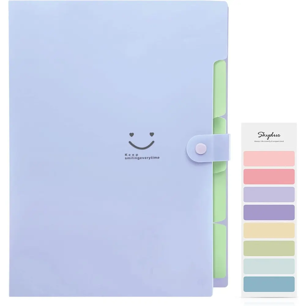 A4 Letter Paper Expanding File Folder with Accordion Pockets Document ...
