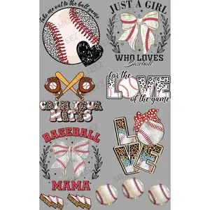TAKE ME OUT TO THE BALLGAME (BASEBALL) (1) PREMADE GANGSHEET - 22X36 DTF TRANSFERS - DIRECT TO FILM