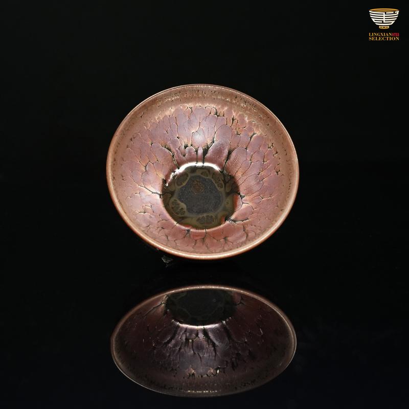 Zhi Jing Violet & Golden Rose Series Pink Oil-Drop Jian Zhan Tea Cup | Tea Cup | Gift | Collectible | Pink