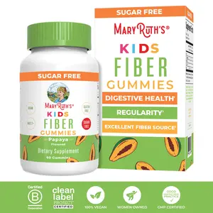 MaryRuth's Fiber Gummies for Kids - 2 Month Supply - Sugar Free - Soluble Fiber Supplement - Gut Health & Digestion Support - Vegan - 60 Count