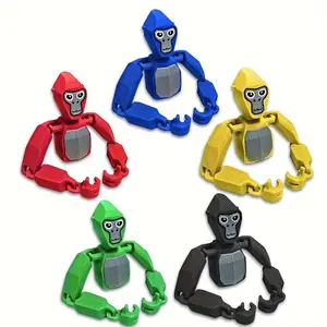 Cute Articulated Animal Desk Ornament, Fully Movable Joint Gorilla Stress Relief Fidget Toy Home Room Decor Gift