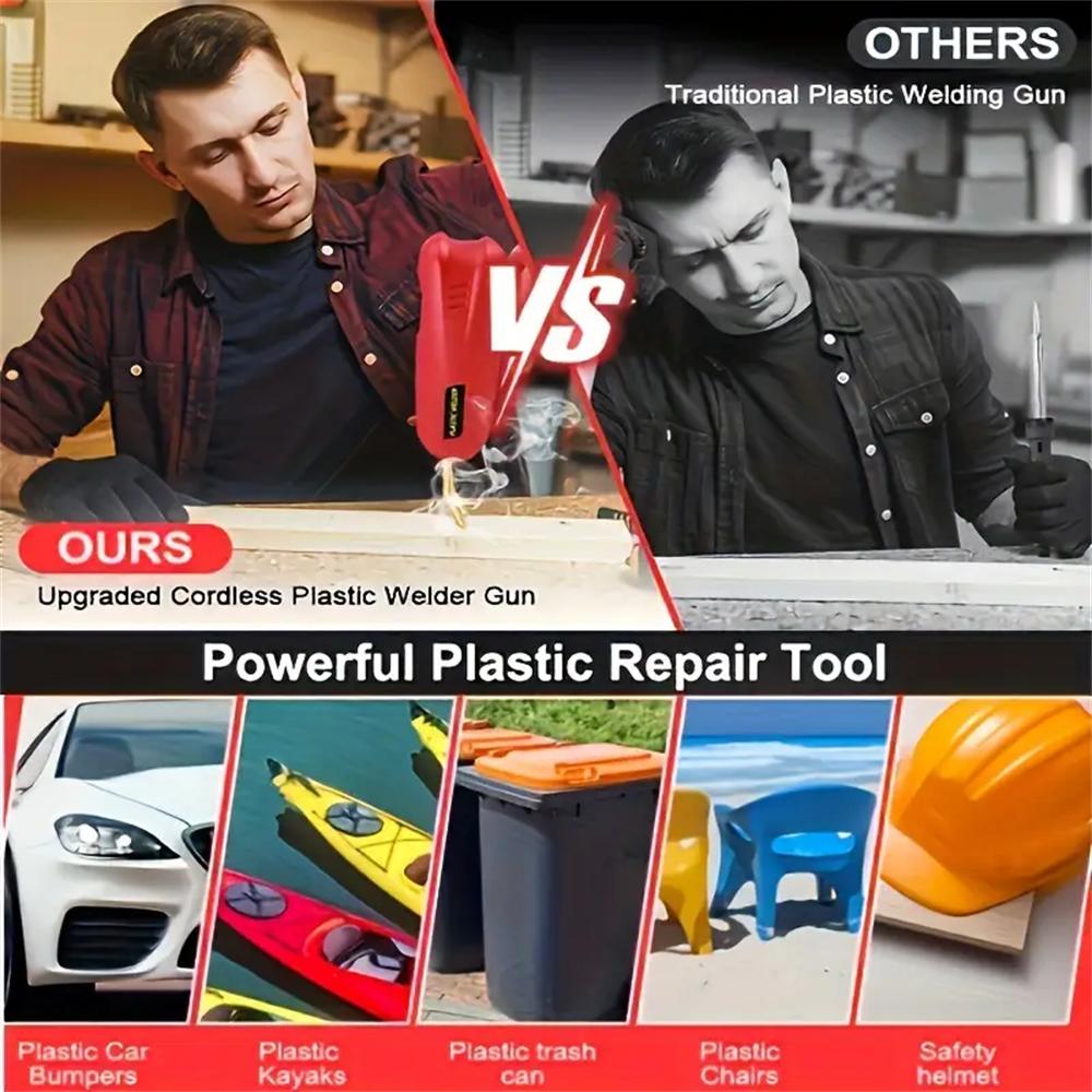 Upgraded 2 in 1 Plastic Welding Kit Hot Stapler Soldering GunTypes Staples for Car Bumper Repair Welder Machine Repair，Plastic welding gun repair tool set suitable for automobiles