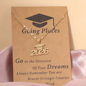 A Stainless Steel Necklace Featuring The Number 2026 for Women Perfect for Gifts Surprises And Farewell Commemorative Presents