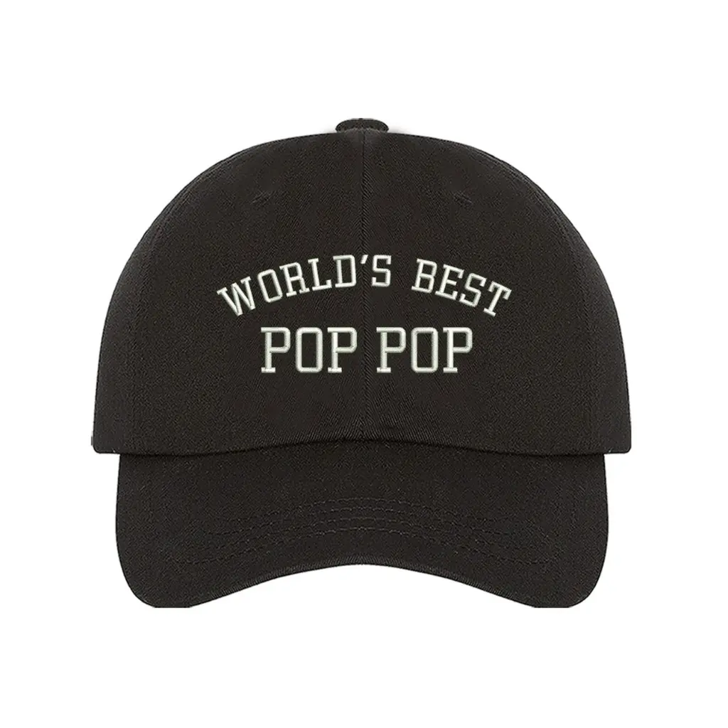 Worlds Best POP POP Baseball Hat | Grandpa Baseball Cap | Gift for Grandpa | Grandpa Hat