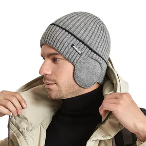 Men Women Winter Warm Knitted Hat, Wind Resistant Ear Protection Cap, Casual Outdoor Riding Accessory, Valentine Gift Idea