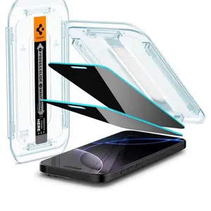 Spigen Tempered Glass Screen Protector [GlasTR EZ FIT] designed for iPhone 16 Pro Max [2 Pack] Cases Installation Protection