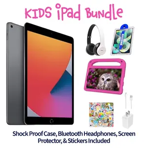 Refurbished Apple iPad 9th Gen 64GB Wi-Fi 10.2" Retina Display Space Gray 2021 Eco-Friendly Condition & Accessory Bundle