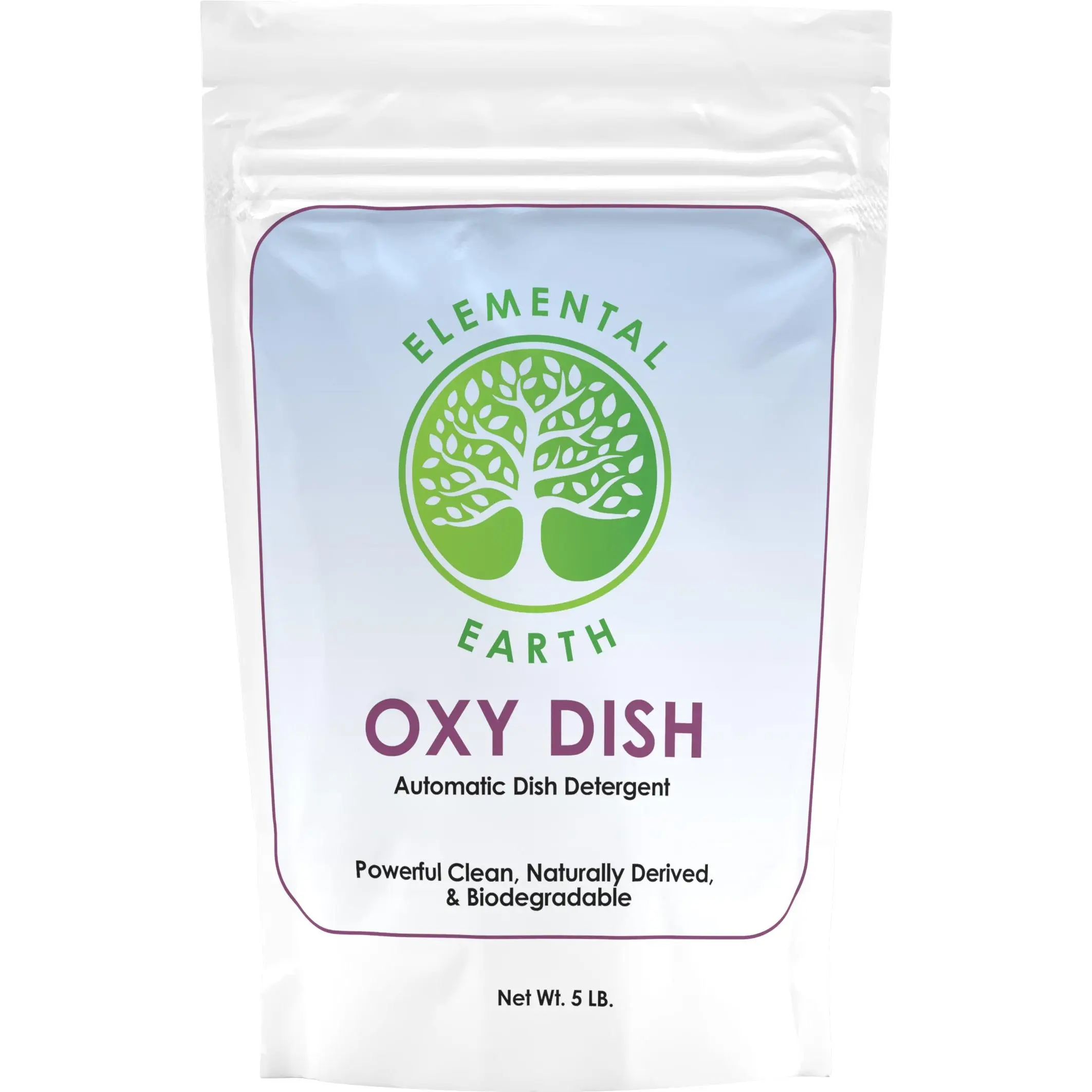 Elemental Earth Oxy Dishwasher Detergent - Eco-Friendly Oxygen-Powered, Dye-Free, Biodegradable, Natural, Non-Toxic, Skin-Friendly Household Cleaner