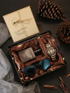 Men's Watch & Sunglasses & Perfume Set, Fashion Watch Set for Party, Daily Decor, Trendy All-match & Exquisite Watch Set for Birthday Gift