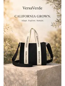 Versa Verde Studio Mini Canvas Tote with Logo Strap