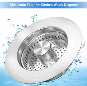 Universal Sink Filter Stopper for Kitchen Garbage Disposals - Perfect Fit