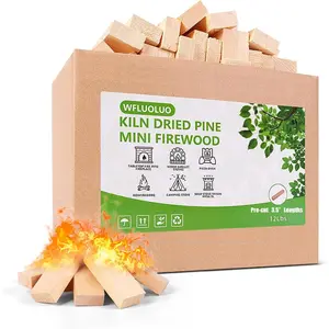 3.5" Lengths Mini Fire Sticks Pine Kiln Dried Firewood Small Barkless Kindling Logs Fire Pit Accessories Perfect for Tabletop Fire Pit Pizza Oven 12Lbs