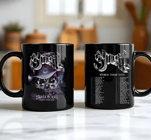 Ghost World Tour 2025 Fan Gift, Ghost Skeletour World Tour Coffee Mug Gif Fan