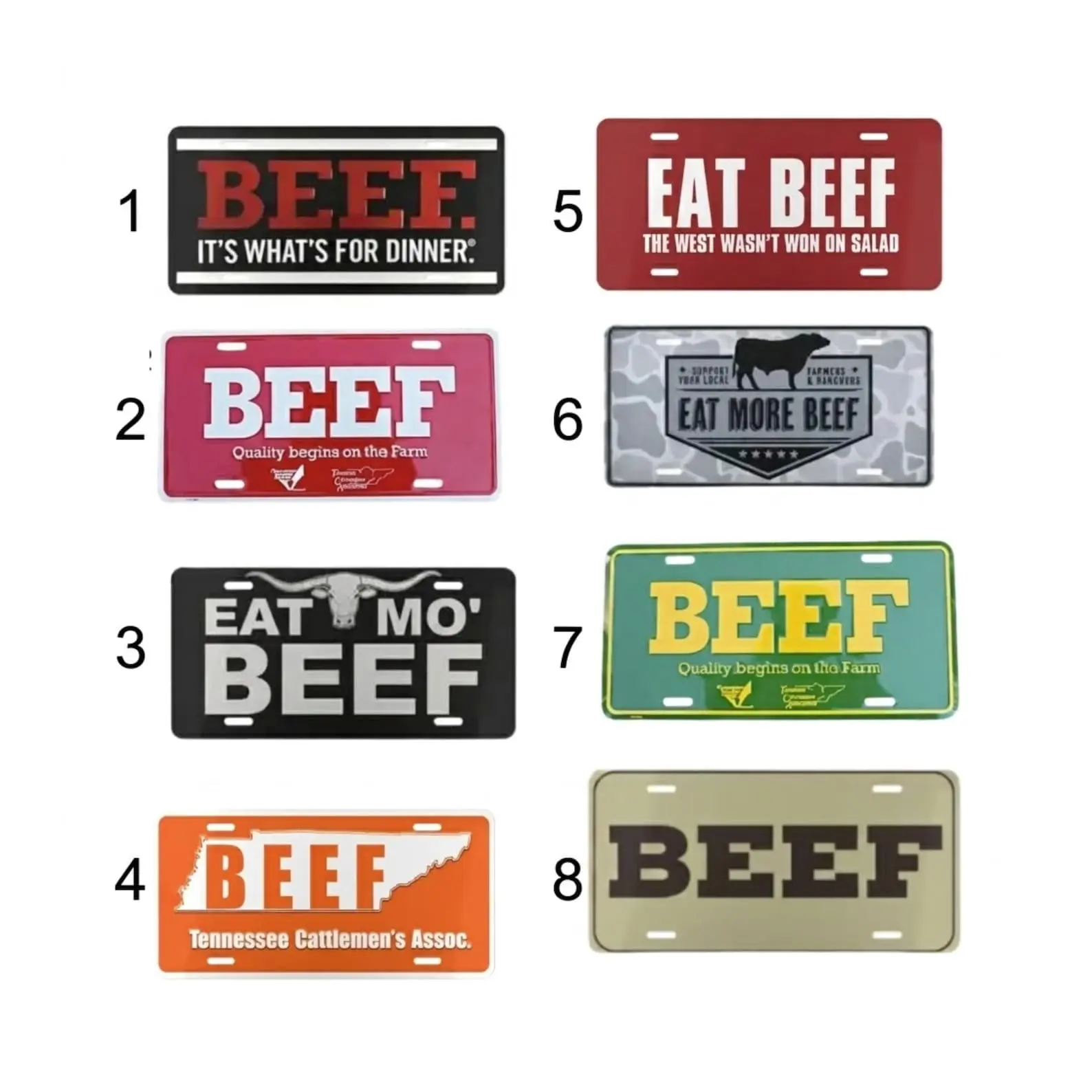 [45% SALE] Beef License Plate Funny Eat More Beef Car Tag 12x6 Aluminum Metal Vanity Plate, Farm Ranch Truck Decor, Farmers Ranchers BBQ Lovers