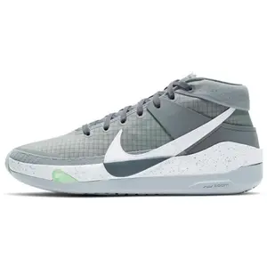 Nike KD 13 Durant Mid-Cut Basketball Shoes for Men and Women – Round-Toe Lace-Up Gray and White Verifiable, with credentials and supporting global authentication