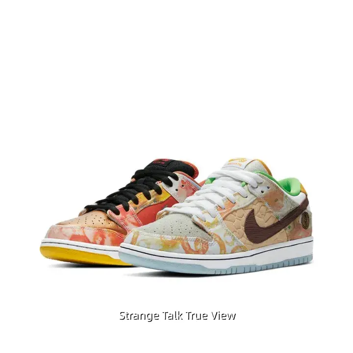 Watercolor Floral Asymmetric Two Tone Vintage Light Outsole Leather Low Profile Casual Sneakers For Men Art Street Daily Skate Trainers