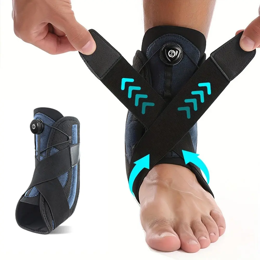 Adjustable Ankle Support Brace for Men & Women, Adjustable Fit, Knob Design for Enhanced Stability, Ideal for Sports & Daily Wear, Ankle Wrap, Ankle Compression