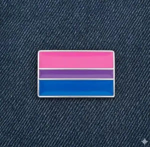 Bisexual Flag Rectangle Lapel Pin – LGBTQ+ Pride Statement Piece – Queer Identity Accessory – Ally Support Gift