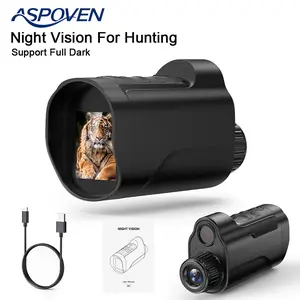 ASPOVEN 4K Night Vision Monocular with 2'' HD Screen,5000mAh Battery,7 IR Infrared 10X Zoom for Camping Wildlife Observation,Gift for Men Dad Husband