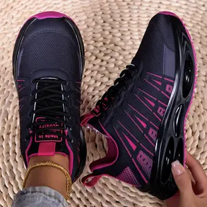 Women'S Breathable Mesh Air ing Walking & Running Sneakers with Stability Arch Support, Thick EVA Sole & Air Technology - All-Season Low-Top Lace-Up Gym, Workout, Tennis & Casual Shoes for Walking, Training