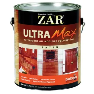 212 MAIN United Gilsonite Satin Zar Interior Ultra Max Waterborne Oil-Modified Fast-Dry Floor Coating, 1 Gal, Pack of 2