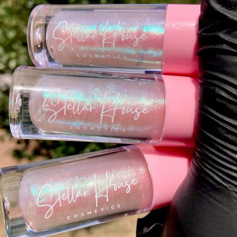 Sparkling Cotton Candy Lip Gloss - Glittery - Hydrating- Flavored – Vegan & Cruelty-Free Moisturizing Lipgloss, Jumbo Applicator High-Shine