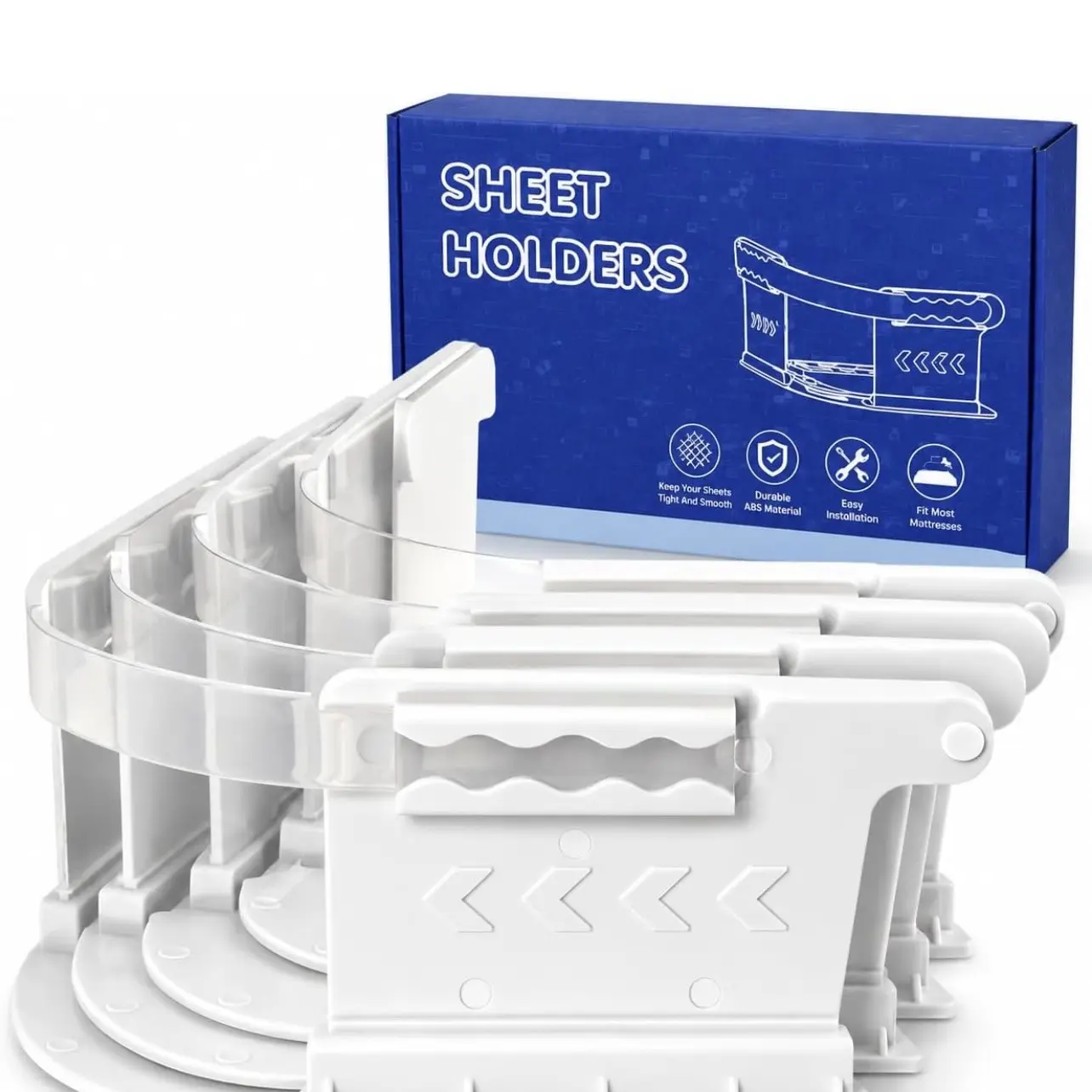 Bed Sheet Holders, Home Supplies Bed Organizers, Non-Slip Storage Rack Accessories for Mattress Fixing