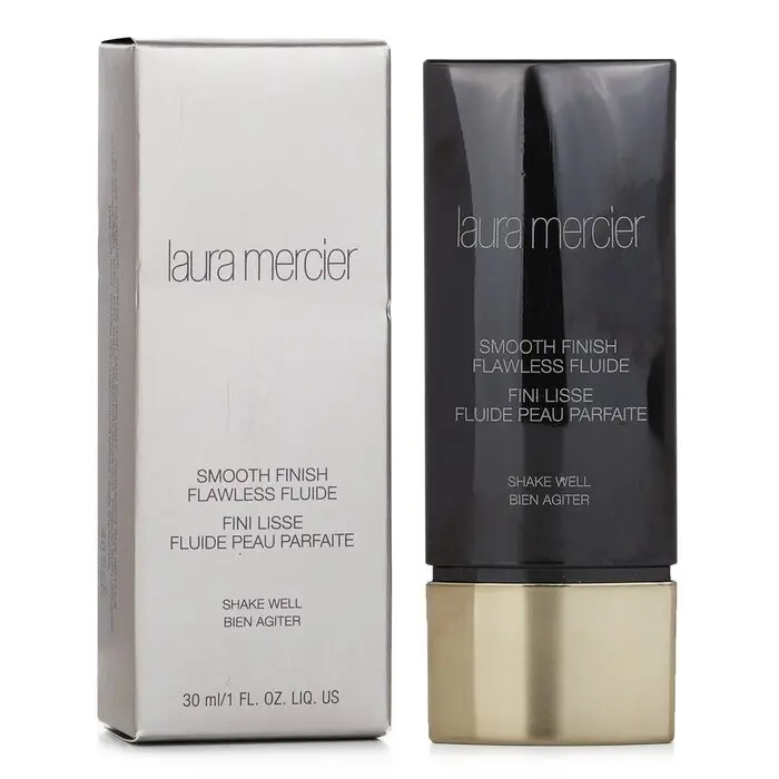 Laura Mercier Smooth Finish Flawless Fluid Foundation, Concealer Makeup with Coverage, #Nutmeg, 30ml/1oz