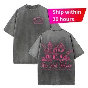Ship within 24 hours Coraline Pink Palace Washed Tee Heavyweight Cotton Retro Anime Streetwear Comfy Unisex Oversized Fit Soft Casual Top for Fans Perfect for Daily Wear and Presidents Day Holiday