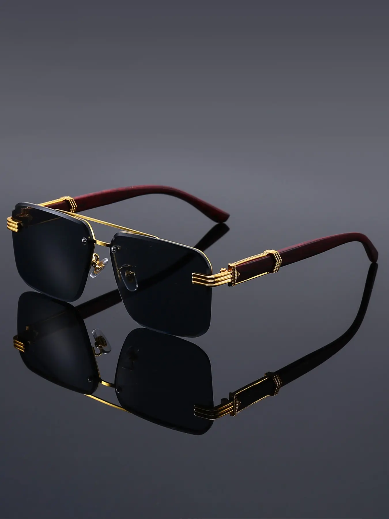 Unisex Half-Frame Glasses with Decorative Lenses, Fashion Accessory for Beach Vacations and Casual Photos All Year Round, Stylish Shades