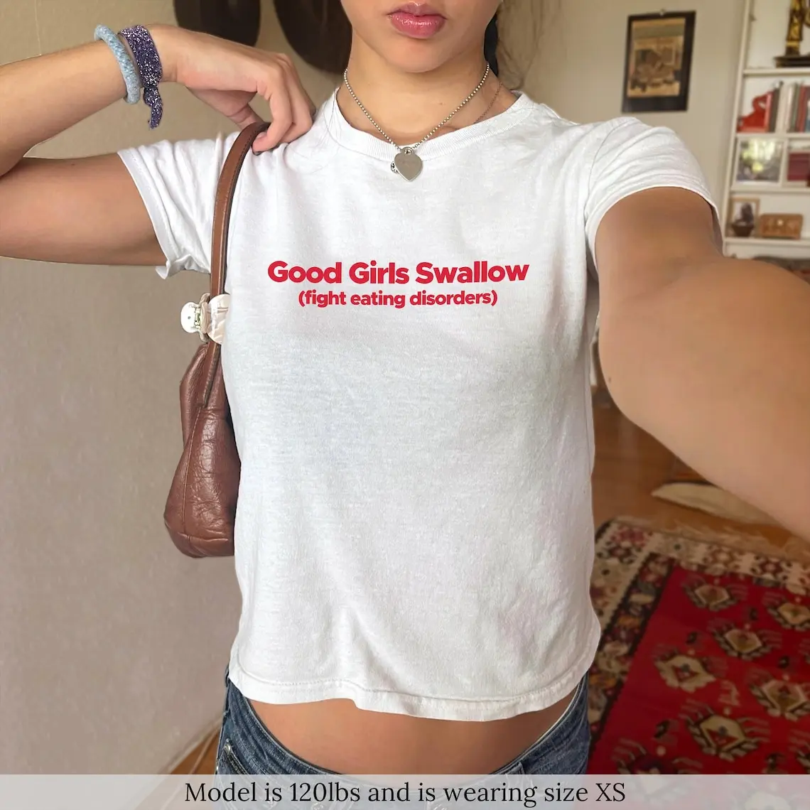 Good Girls Swallow Baby Tee - Fight Eating Disorders