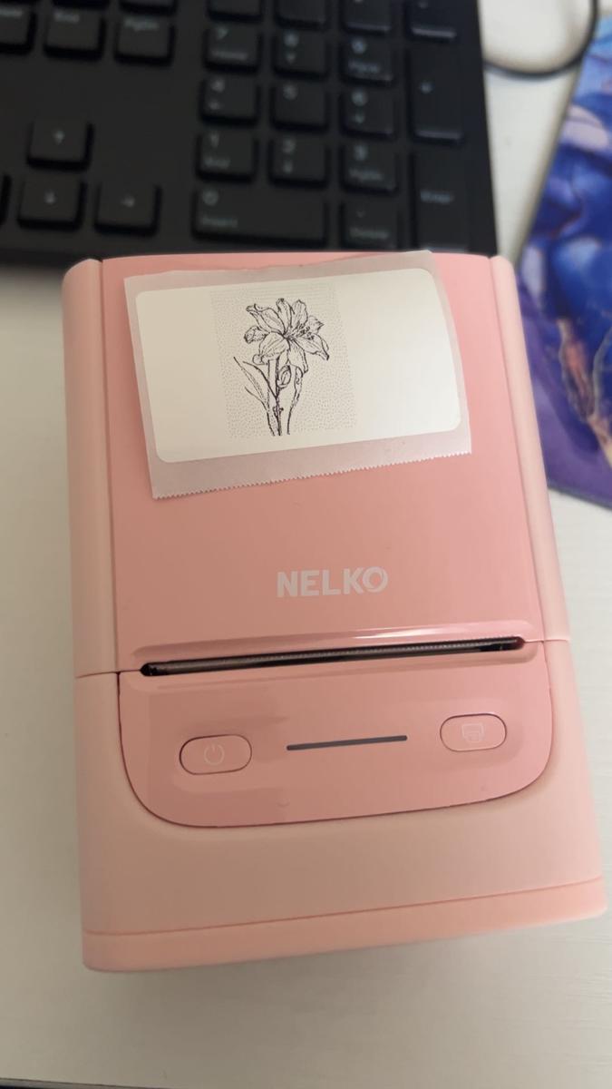 Item: Pink Printer+ 1 Roll White Tape