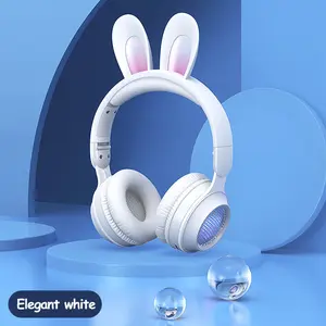 Wireless LED Rabbit Ear Headphones - Gaming & Music Light-Up Headset