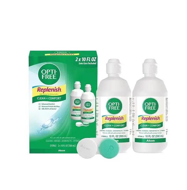 OPTI-FREE Replenish Multi-Purpose Contact Lens Solution, 10 Fl Oz, 2 Pack OPTI-FREE Replenish Multi-Purpose Contact Lens Solution, 10 Fl Oz, 2 Pack