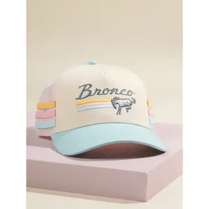 Striped Bronco Trucker Hat