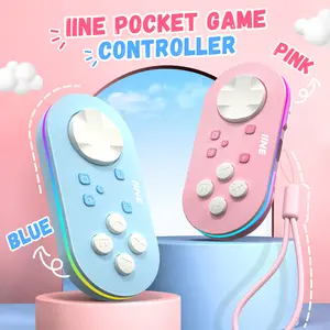 IINE Pocket Game Controller Auto-Fire Function RGB Lighting Mini Controller Play&Study&Anki&AVG/ADV Game Compatible with Switch/PC/Android/IOS