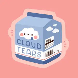 Cloud tear stickers