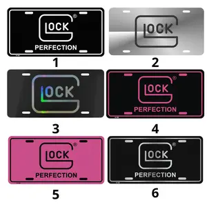 GLOCK Elite Car Truck Tag License Plate, 6 Options Car Accessory, License Plate, Vehicle Decor