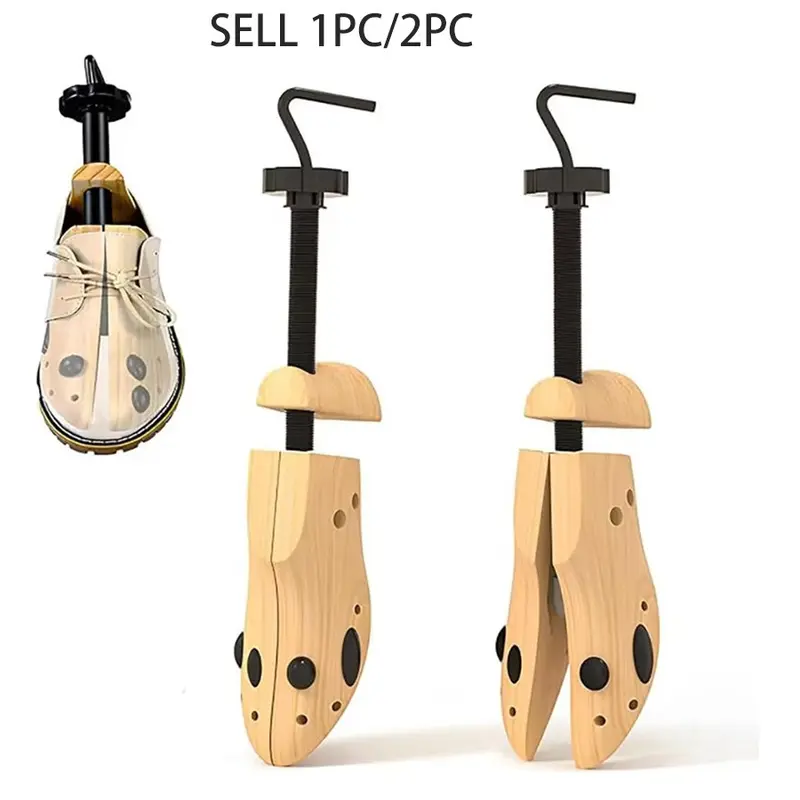 Adjustable Universal Wooden Shoe Stretcher, Effective Wide Foot Shoe Support, Expandable Shoe Width & Length, Unisex Large Size Shoe Expander, Wide Fit