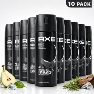 AXE Black Male Deodorant Body Spray Multi-Pack (10-Pack, 5oz/150ml) - Frozen Pear & Cedarwood Scent, 48-Hour Fragrance, for Workouts & Dates, 4 & Above Count, Beauty & Personal Care Body Care