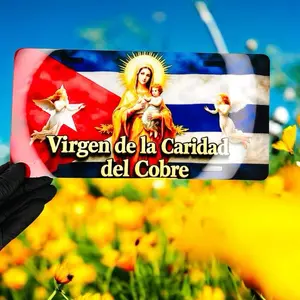 Chapa personalizada 6x12 - Virgen de la Caridad del Cobre con Ángeles Decor Signs