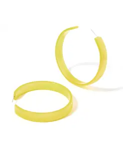 Ashley Mega Hoop Earrings - Citrine