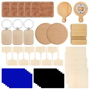 38 Pcs Laser Material Kit Laser Engraving Materials Including Wood,PU Leatherette, Aluminum card 38 Pcs Laser Material Kit Laser Engraving Materials Including Wood,PU Leatherette, Aluminum card