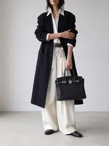 Pre-owned HERMÈS Leather Tote Bags Birkin 30 Black Togo Handbag with Lock and Keys Year Stamp X